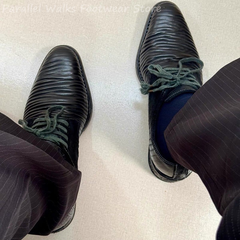 Mens Pleated Leather Derby Sho - Men'S Shoes Smart ulasan dan harga