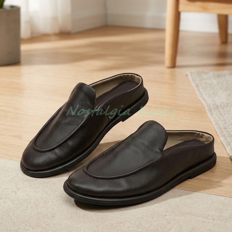 Mens Leather Mules Backless Sl - Men'S Shoes Smart ulasan dan harga