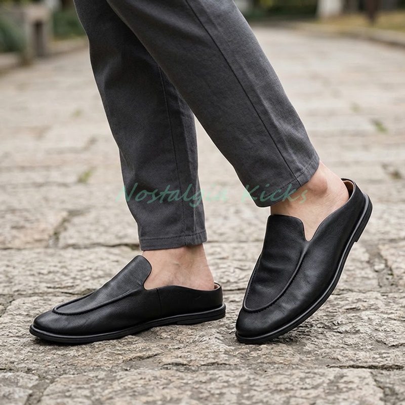Mens Leather Mules Backless Sl - Men'S Shoes Smart ulasan dan harga