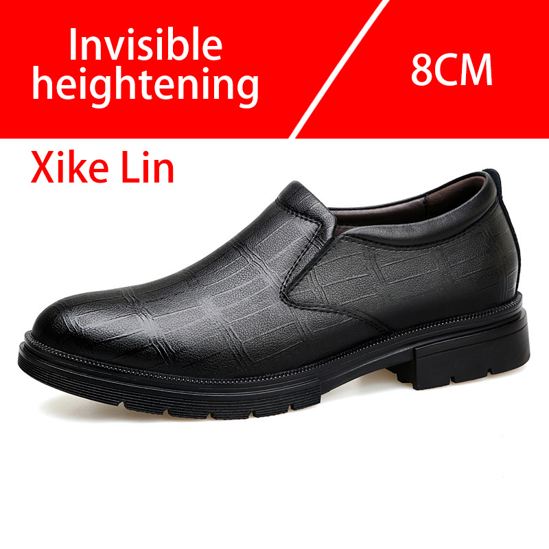 Casual Men's Leather Shoes Com - Men'S Shoes With Height Increase ulasan dan harga