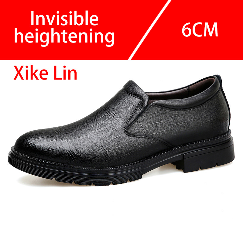 Casual Men's Leather Shoes Com - Men'S Shoes With Height Increase ulasan dan harga