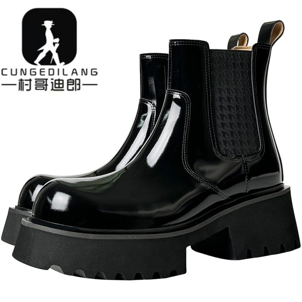 Winter Men Chelsea Boots Invis - Men'S Shoes With Height Increase ulasan dan harga