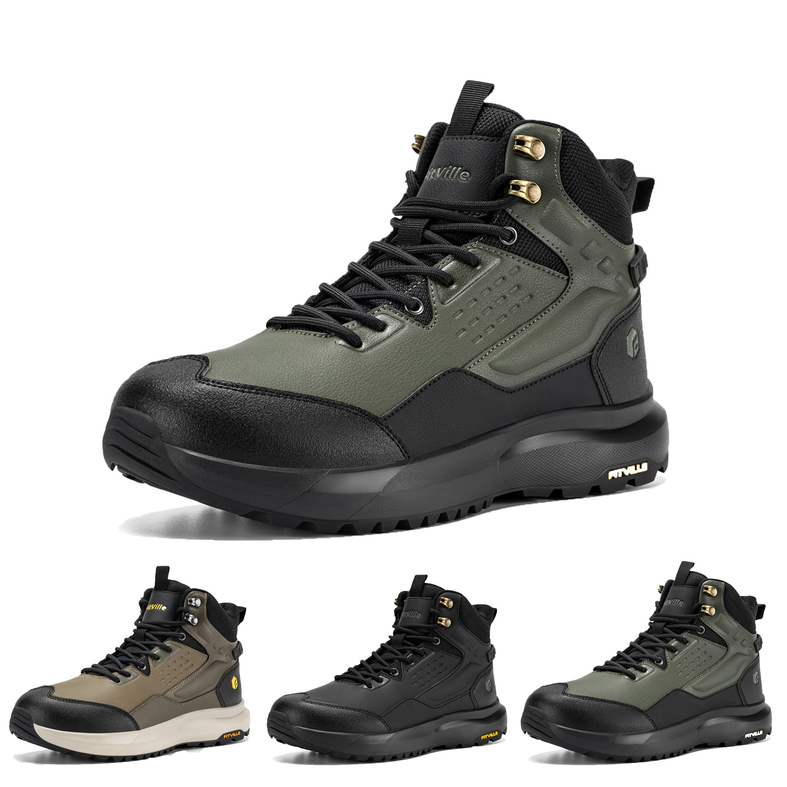 FitVille Men's Wide Hiking Boo - Men'S Shoes Water Resistant ulasan dan harga