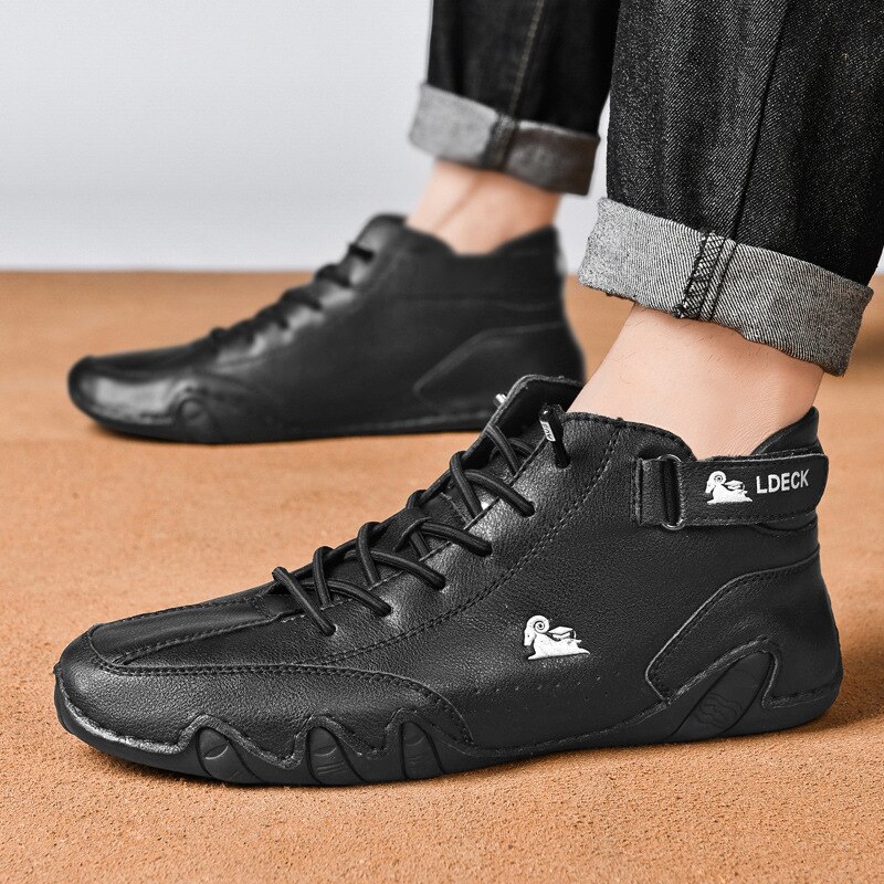 Men Boots Casual Motorcycle Wi - Men'S Shoes Water Resistant ulasan dan harga