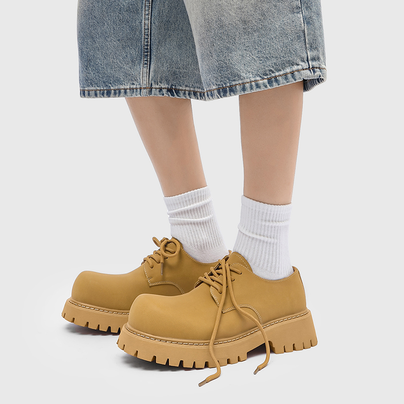 Men's Spring Autumn Thick Sole - Men'S Shoes With Height Increase ulasan dan harga