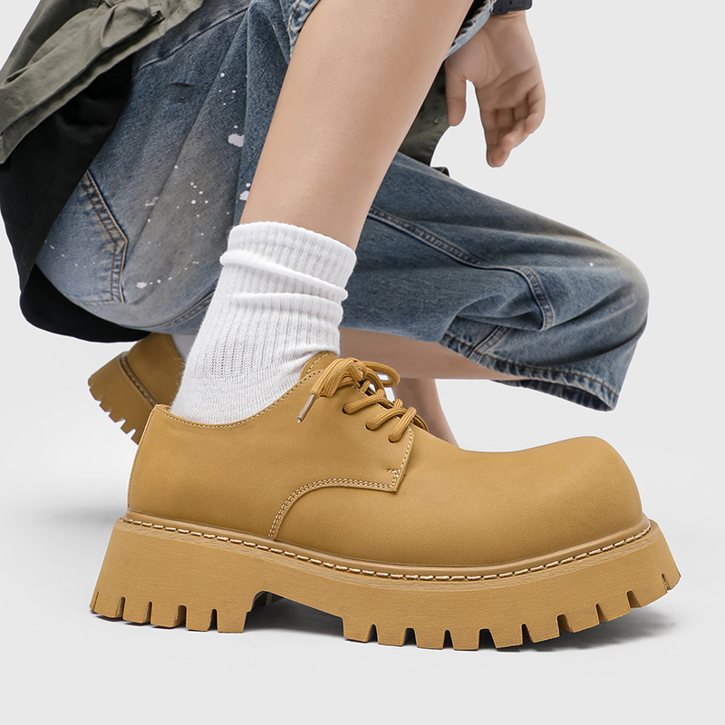 Men's Spring Autumn Thick Sole - Men'S Shoes With Height Increase ulasan dan harga