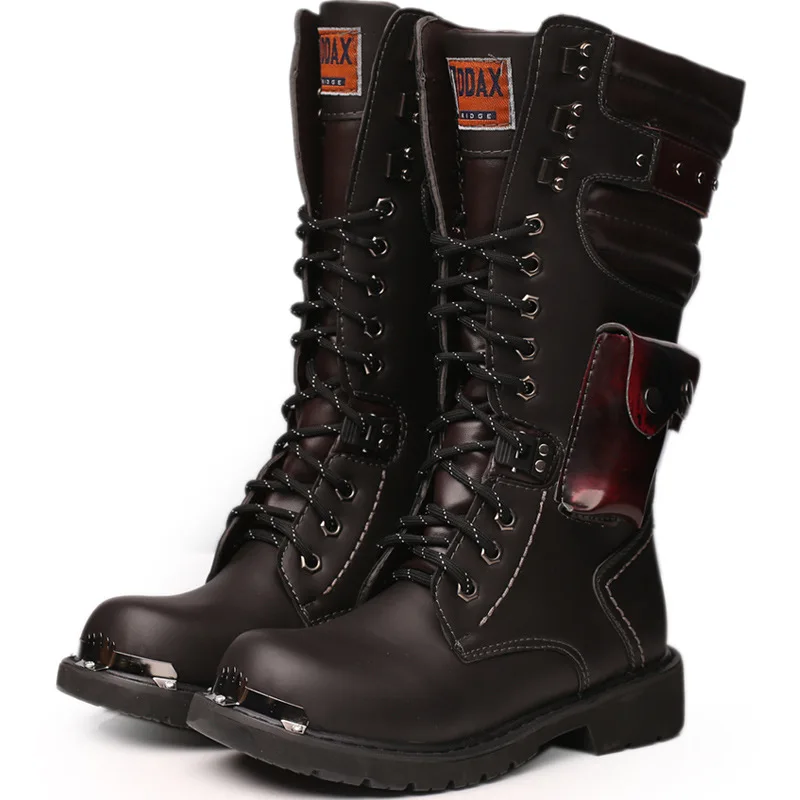 Men Knee High Leather Boots Wi - Men'S Shoes Hey Dude ulasan dan harga